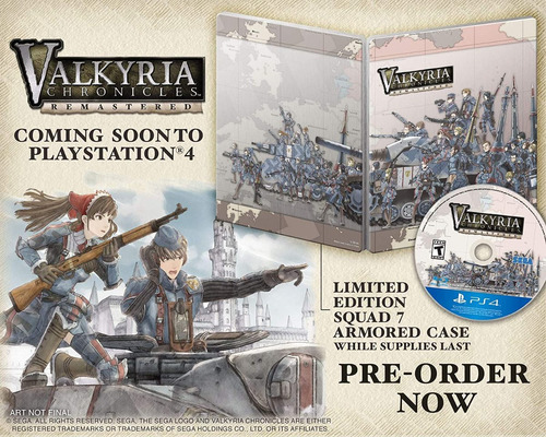 Valkyria Chronicles Remastered: Special Case Steelbook Ps4