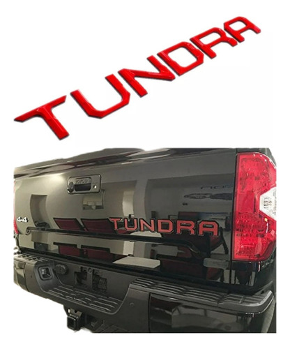  Emblema Letras Rojas Compuerta Trasera Toyota Tundra 14-21