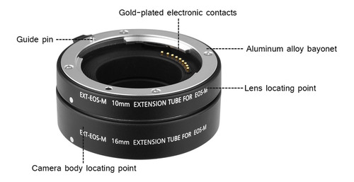 Dg-eos M Tubo De Extensão Automática 10mm E 16mm Auto Foco
