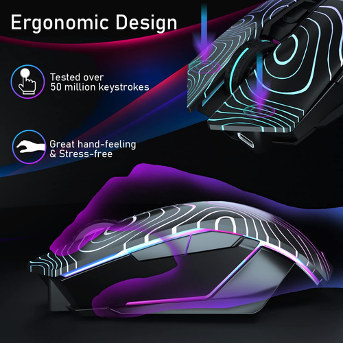 Mouse Sem Fio Para Jogos Solakaka Sm10 Rgb Tri-modes Bt5.0