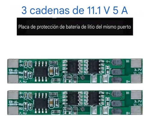 Modulo Cargador De Baterias 18650 Bms 3s 5a 12v 2 Pzas