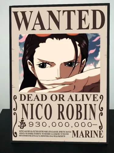 Cuadro Anime One Piece Wanted 31x43 Madera | Cuotas sin interés