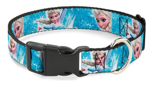 Collar De Perro Con Hebilla Clip De Plastico Frozen Elsa Fa