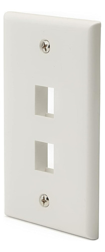 Faceplate 2 Dos Puertos Tapa Bastidor Rectangular Rj45 Doble