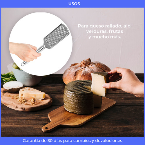 Pack X 10 Ralladores Mango Cítricos Queso Acero Inox 25cm