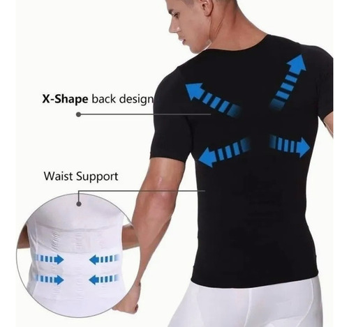 Camiseta Faja Playera Reductora Moldeadora Hombre Compresion