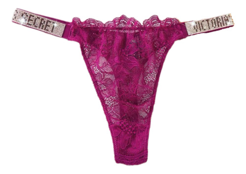 Panty Victoria Secret Tira Brillante Bikini Lencería Encaje