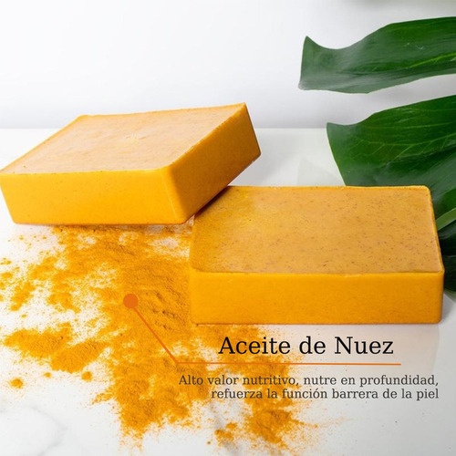 2pc Jabón Cúrcuma Para Baño Facial Y Corporal