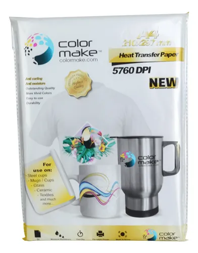 Papel Sublimación Premium A4 Color Make 100 Hojas Color Blanco