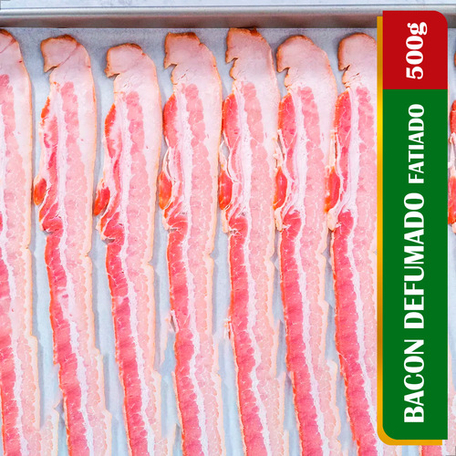 500g Bacon Fatiado Defumado Com Receita Italiana