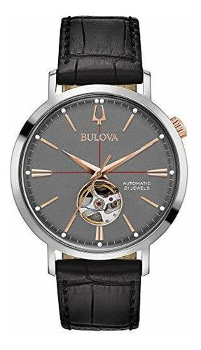 Bulova Classic Aerojet Classic Esfera Gris Reloj De Cuero Ne