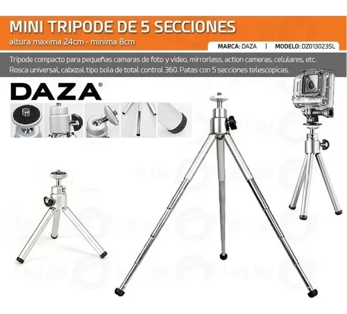 Mini Tripode Compacto Camara Fotos Video Extensible 360