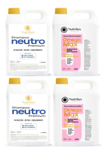 Shampoo C/ Keratina 10 Li + Shampoo Neutro X 10 Litros