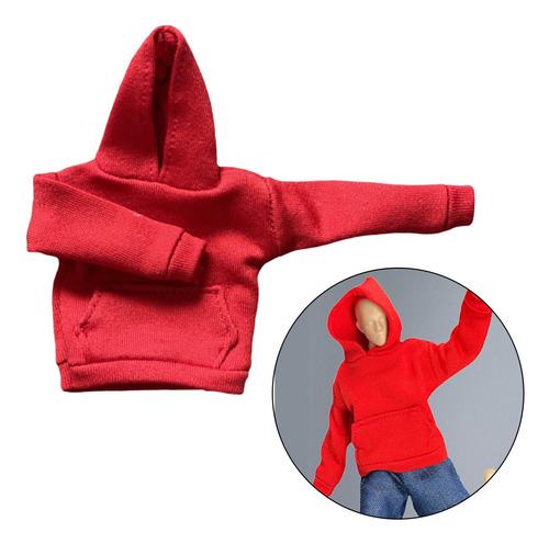 Sudadera Con Capucha De Tela En Miniatura A Escala 1/12 Para