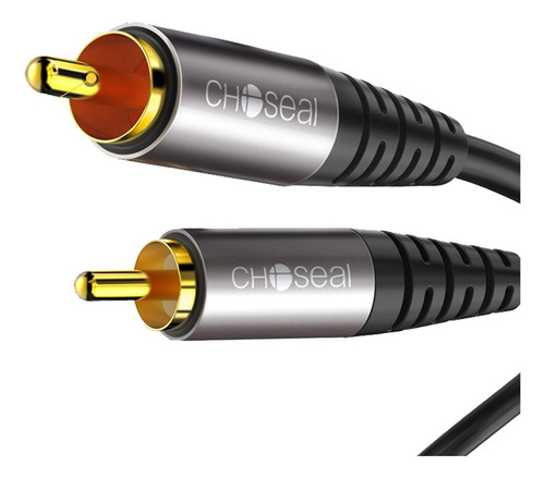 2 Rca Macho Cable 5m Audio Stereo Pvc Bañado Oro Tv Dvd Dj