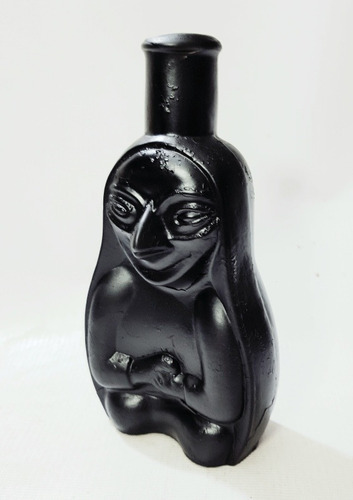 Botella Negra Pisco Inca Perú, Vacía De 250 Ml. Usada.