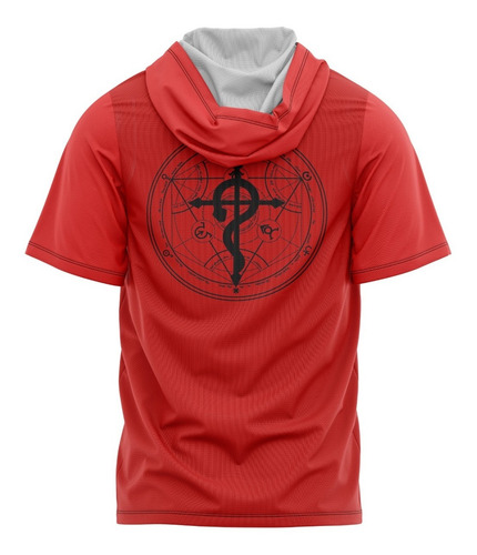 Imagem 2 de 2 de Camiseta Capuz Fullmetal Alchemist Anime Manga Otaku Janpan