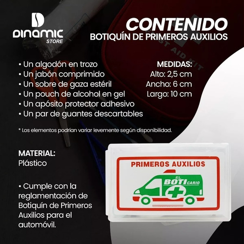 Imagen 7 de 8 de Kit Seguridad Vehicular Auto Apto Vtv 12 En 1 Reglamentario