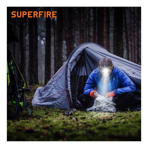 Lámpara De Cabeza Recargable De Lúmenes Superfire 1000, Led