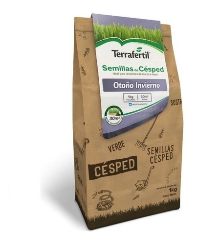 Imagen 2 de 2 de Semilla Cesped Pasto Terrafertil - Otoño Invierno 1kg