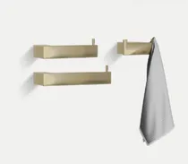 Comprar Vitt Set Accesorios Baño 3 Pieza Dorado Satin Cuadrado Adara
