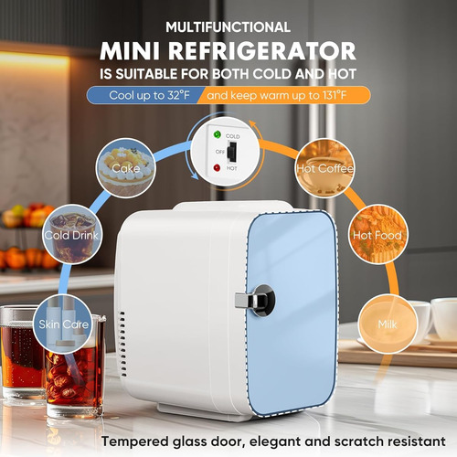 Mini Refrigerador Para Maquillaje Capacidad De 4 Litros