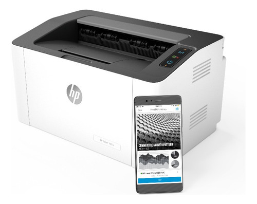 Imagen 2 de 7 de Impresora Laser Hp 107w 4zb78a 110v-127v Wi Fi Monocromática
