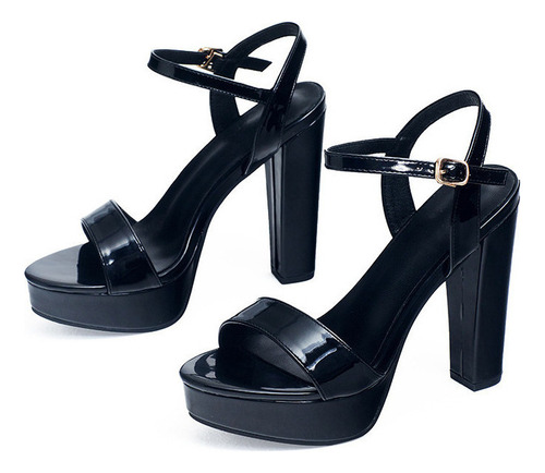 Sandalias Block De Tacones Altos De Verano Para Mujer