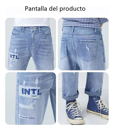 Jeans Largos Básicos Para Hombre N Wds02