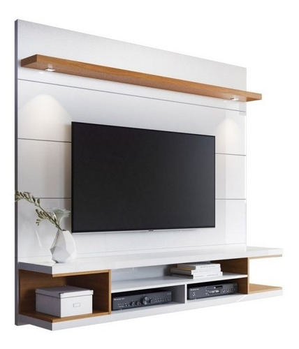 Imagen 3 de 6 de Mueble De Tv Con Panel Oculta Cable Ref: Mural24 Lacado