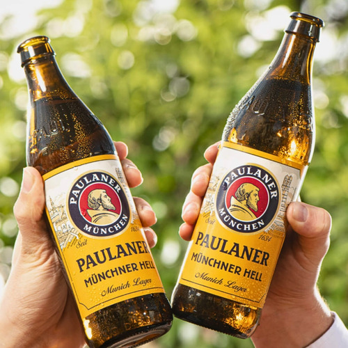 Kit 12 Cerveja Paulaner Munchner Hell 500ml + Copo Paulaner