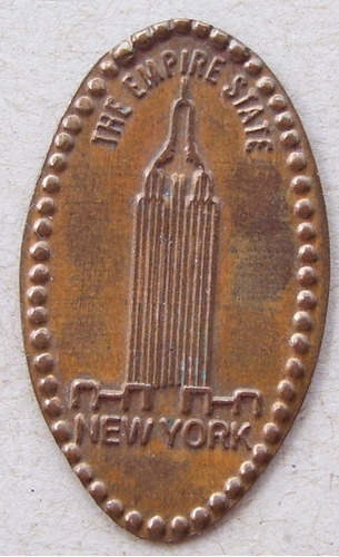 Token Ficha Usa Elongated Penny Empire State