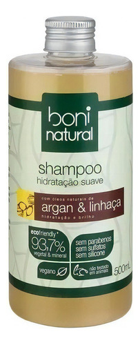 Shampoo Boni Natural Argan E Linhaça 500ml