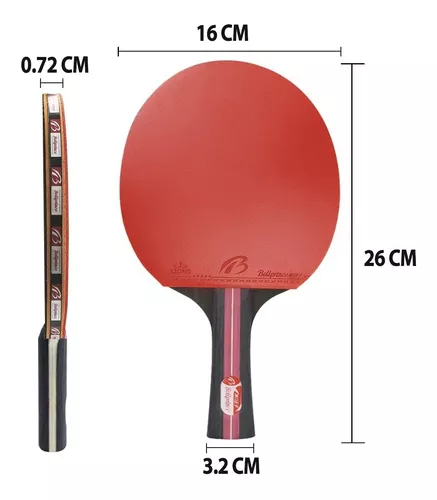 Kit Ping Pong/Tenis de Mesa Com 3 Bolas e 2 Raquetes - 1 Fit