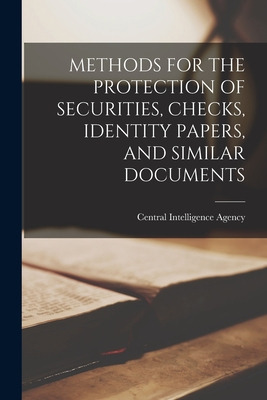 Libro Methods For The Protection Of Securities, Checks, I...