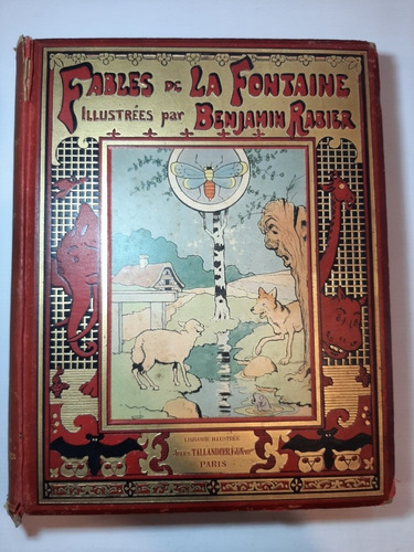 Antiguo Libro Fábulas De La Fuente Rabier 1906 7pl 2233