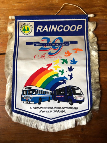 Antiguo Banderin Omnibus Raincoop 29 Años