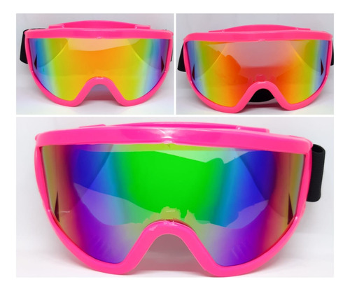  Gafas Tipo Cross Con Visor En Tornasol 