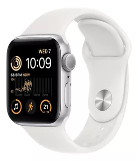 Apple Watch Se Gps Caja De Aluminio Plata 44mm Correa Blanca