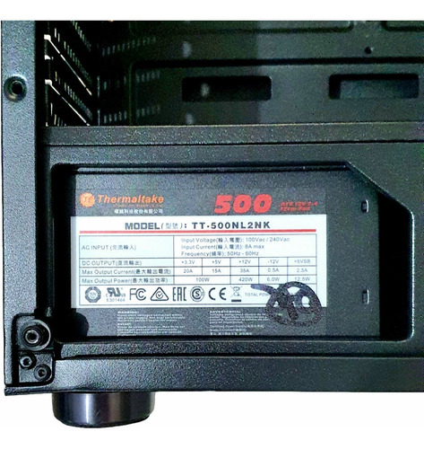 Imagen 5 de 6 de Gabinete Gamer Thermaltake V200 Tg Con Fuente 500w Leer
