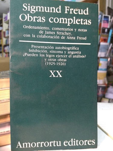 Sigmund Freud Obras Completas  Tomo Xx Amorrortu Usado -997