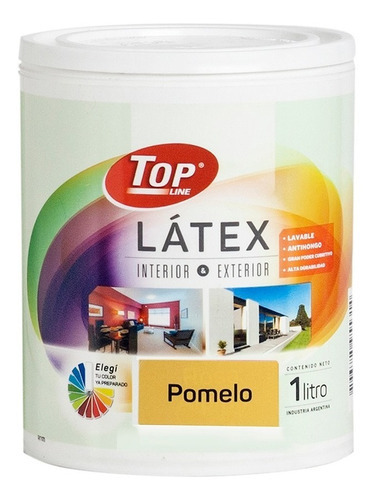Pintura Latex Lavable Interior Exterior 1 Litro Colores Color Pomelo