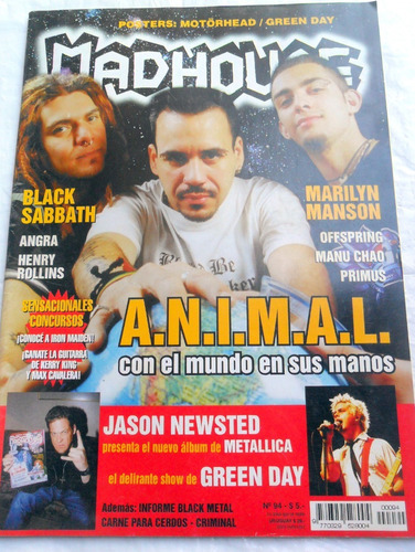 Madhouse 94 Green Day Animal Sabbath Manson Metallica Angra