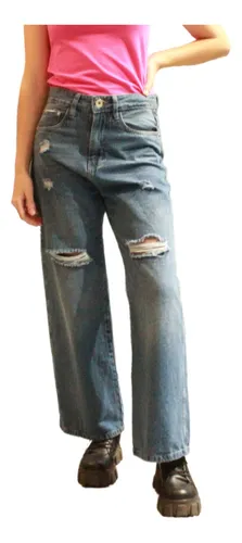 Pantalon manga ancha de mujer sales