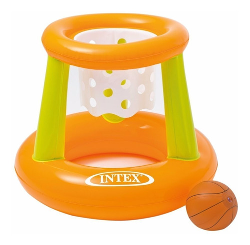 Juego De Basquetbol Inflable Para Alberca Canasta Con Balon