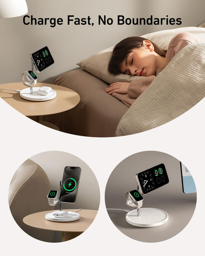 Soporte De Carga Inalámbrico Anker Maggo 3 En 1 Para iPhone
