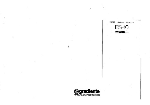 Manual Equalizador Gradiente Es10 - Cópia Digital 10 Pags