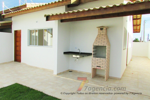 Imagem 7 de 24 de Casa Em Itanhaem Nova 2 Dorms Sendo 1 Suite Piso Porcelanato Espaço Gramado Garagem 3 Carros