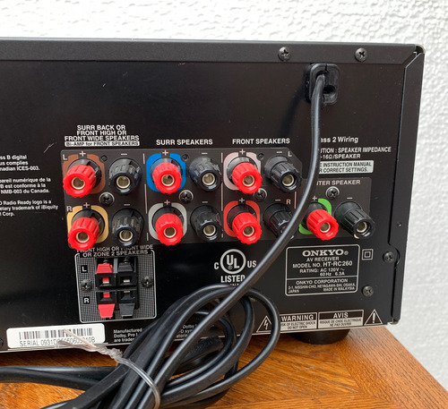 Amplificador Onkyo Ht-rc260 Avr Ht Negro 100 W (Usado)
