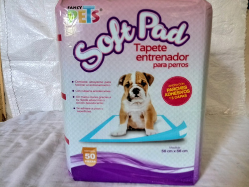 Tapete Entrenador Absorbente Para Perro Soft Pads 50 Pzas